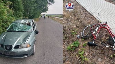 Śmiertelny wypadek koło Łukowa. Nie żyje rowerzystka