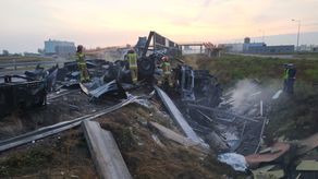 Wypadek ciężarówki na obwodnicy Lublina