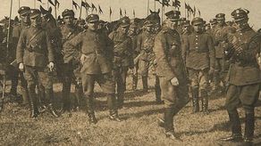 Ułani 8. Pułku gdzieś na froncie w czasie wojny polsko - bolszewickiej