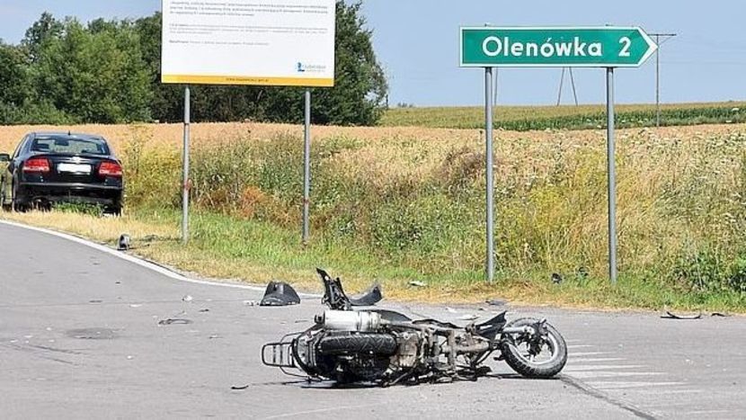 Motorowerzysta wyjeżdżał z drogi podporządkowanej - informuje chełmska policja