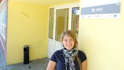 – Na razie sama mieszkam w całym segmencie, bo w sąsiednich pokojach jeszcze nikt nie został zakwaterowany – mówi Julia Jarosik z Krakowa