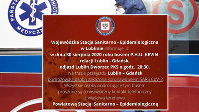 Koronawirus. Sanepid poszukuje pasażerów busa relacji Lublin - Gdańsk