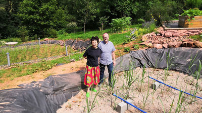 Olga Tokarczuk i prof. Krzysztof Jóźwiakowski 