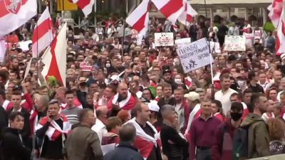Ponad 100 tys. ludzi idzie w Marszu Jedności w Mińsku. Duże siły milicji i wojska w centrum miasta
