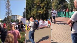 Ulicami Warszawy przeszedł marsz "Zakończyć plandemię! Dość kłamstw!"