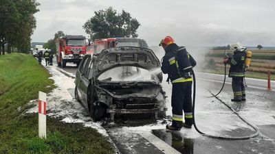 Renault stanęło w płomieniach podczas jazdy. To zwarcie instalacji elektrycznej