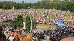 Pielgrzymi w Wąwolnicy w 2018 r.