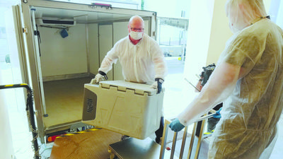 Lipiec 2020, dostawa osocza do Biomedu 