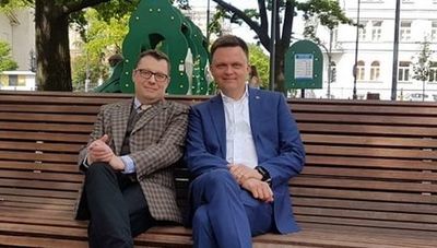 Marcin Nowak i Szymon Hołownia