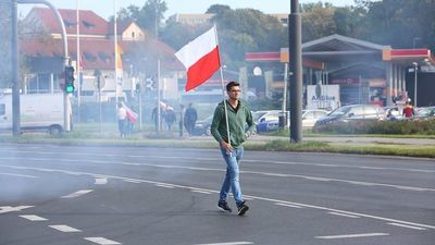 "Polska stanie": Protest rolników w Lublinie, zablokowali rondo Dmowskiego