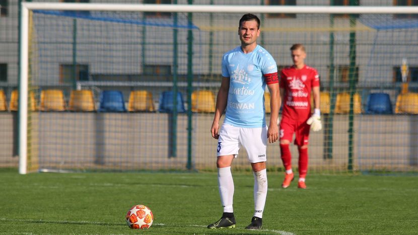 Michał Budzyński zdobył pierwszego gola w sobotnim meczu Lewartu z Wólczanką