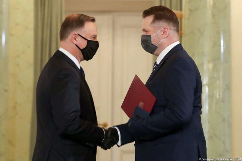 Przemysław Czarnek odebrał rano nominację z rąk prezydenta Andrzeja Dudy