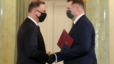 Przemysław Czarnek odebrał rano nominację z rąk prezydenta Andrzeja Dudy