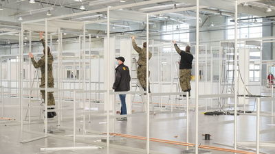 Budowa szpitala tymczasowego w Lublinie