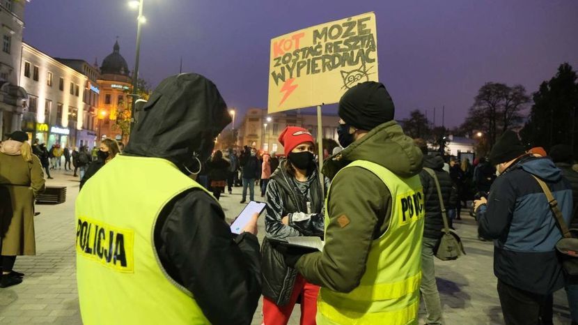 Zdjęcie z sobotniej manifestacji w Lublinie.