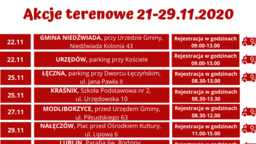 Terenowe akcje poboru krwi w województwie lubelskim