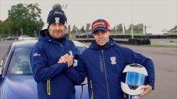 Jakub Kępa, prezes Motoru Lublin (z lewej), oraz Dominik Kubera