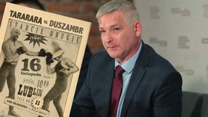 Marek Krakowski i grafika autorstwa Kamila Filipowskiego