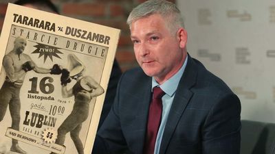 Marek Krakowski i grafika autorstwa Kamila Filipowskiego