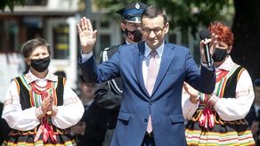 Łuków, czerwiec 2020, wizyta premiera Mateusza Morawieckiego 