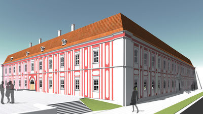 Budynek Akademii Zamojskiej to regularny, czteroskrzydłowy gmach z wewnętrznym dziedzińcem na Starym Mieście. Obiekt ma wrócić do historycznej bryły i kolorystyki