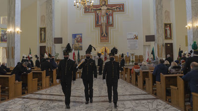 Msza w kościele w Łęcznej