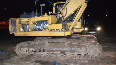 Ryki. Wzięli na cel koparkę, ale zdradziła ich latarka 