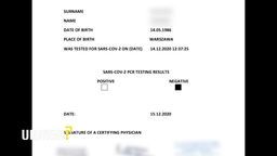 Negatywne wyniki testu na koronawirusa na sprzedaż. Zapłata bitcoinami