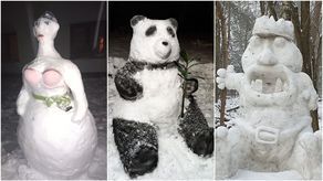 Panda, bałwany i inne śnieżne cuda