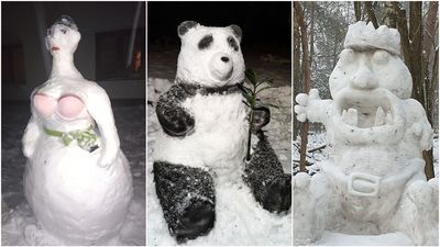 Panda, bałwany i inne śnieżne cuda