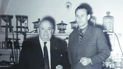 Prof. Paweł Misiuna z prof. Feliksem Skubiszewskim (po lewej), rektorem Akademii Medycznej w Lublinie