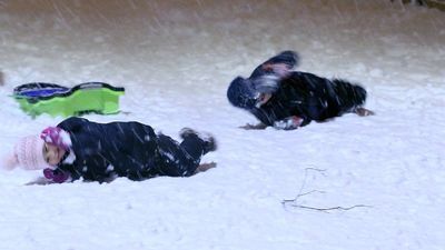 Śnieżne szaleństwo w wąwozie na Kalinie