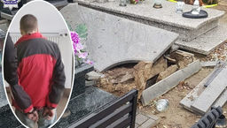 Zdemolował cmentarz w Łęcznej. Grozi mu nawet 7,5 roku więzienia