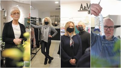 Przedsiębiorcy z Galerii „Olimp” w Lublinie w trakcie lockdownu musieli zamknąć swoje lokale. I choć mogli skorzystać ze zwolnienia z czynszu, to teraz będą musieli zgodzić się na przedłużenie umów najmu. Od lewej: Elżbieta Sidorow, Anita Białek, Anna i Marek Brzezińscy, Jacek Babicz