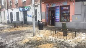 Wycięte drzewo przy ul. 1 Maja