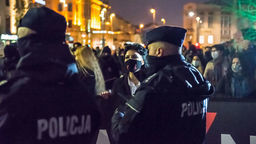 Policja podczas protestu w Lublinie