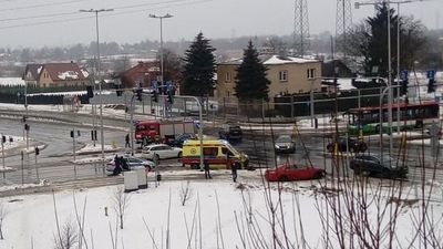 Lublin: Zderzenie samochodów na skrzyżowaniu Zelwerowicza i Koncertowej