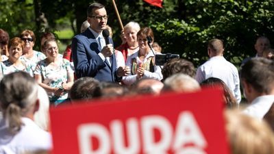 Lipiec 2020. Wizyta Mateusza Morawieckiego w Tomaszowie Lubelskim.