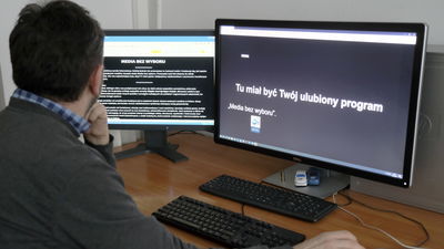 Czarna plansza pojawiła się dzisiaj m.in. na kilkudziesięciu polskich kanałach telewizyjnych