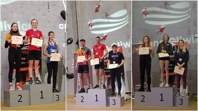 Maria Szwed (z lewej) triumfowała w "czasówkach" wśród juniorek, Jan Tkaczyk (w środku) w kategorii młodzieżowców, a Patrycja Chudziak (z prawej) była druga w zmaganiach seniorek.