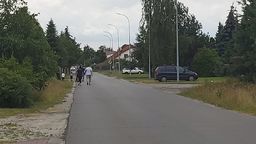 Ulica Żeromskiego bez chodników 