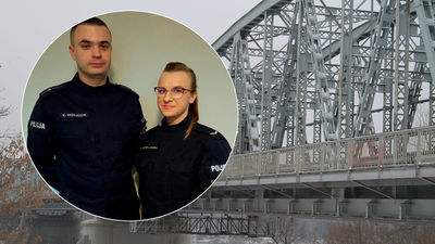 Mł. asp. Kamil Woszczyk i sierż. Eliza Borek-Jaksim mieli wolne, gdy na puławskim moście zauważyli samobójcę