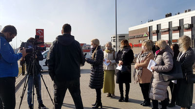 Marta Wcisło i najemcy z Galerii Olimp