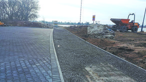 Zamość. Zalewowy plac budowy. Efekty latem