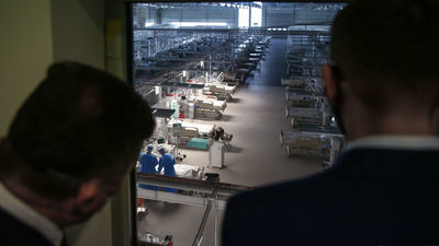 W piątek szpital tymczasowy w Targach Lublin oglądał premier Mateusz Morawiecki