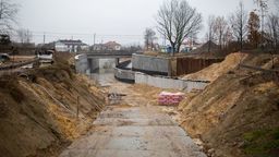 Prace przy wiadukcie 