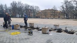 Lublin: Fontanny na pl. Litewskim już szykują się do pracy