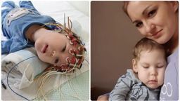 Kuba Pawęzka ze swoją mamą