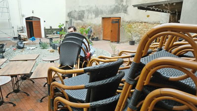 Lublin, przygotowania do uruchomienia ogródka przy restauracji