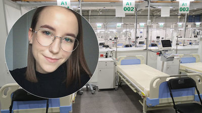 Żaneta Seroka jako ratownik medyczny już teraz pracuje w szpitalu tymczasowym w Lublinie. Studiuje pielęgniarstwo i nadal chce pomagać, dlatego odpowiedziała na apel rektora. Na zdjęciu szpital tymczasowy w Targach Lublin jeszcze przed otwarciem dla pacjentów